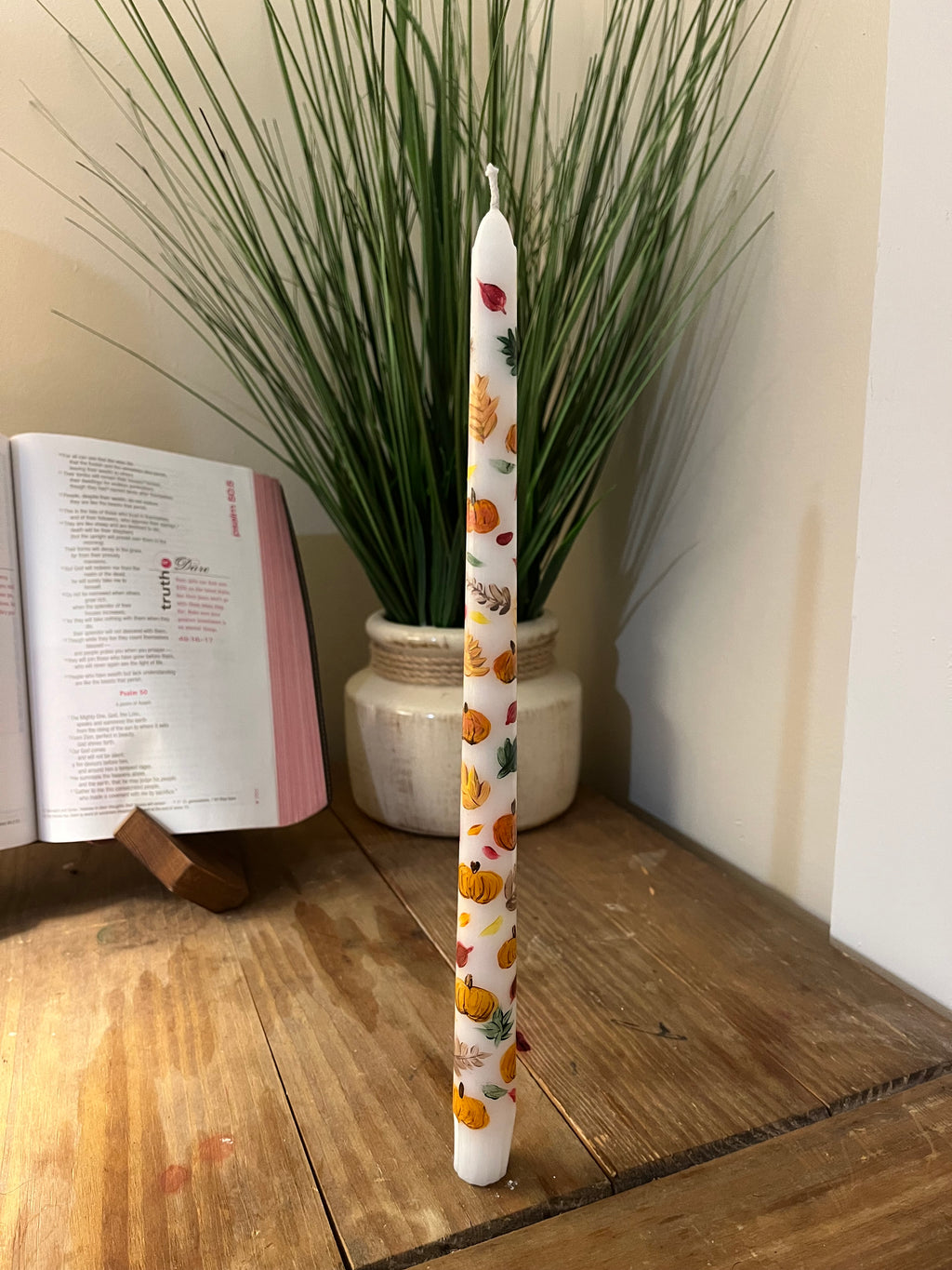 Autumn Harvest Taper Candle 🍂🕯️