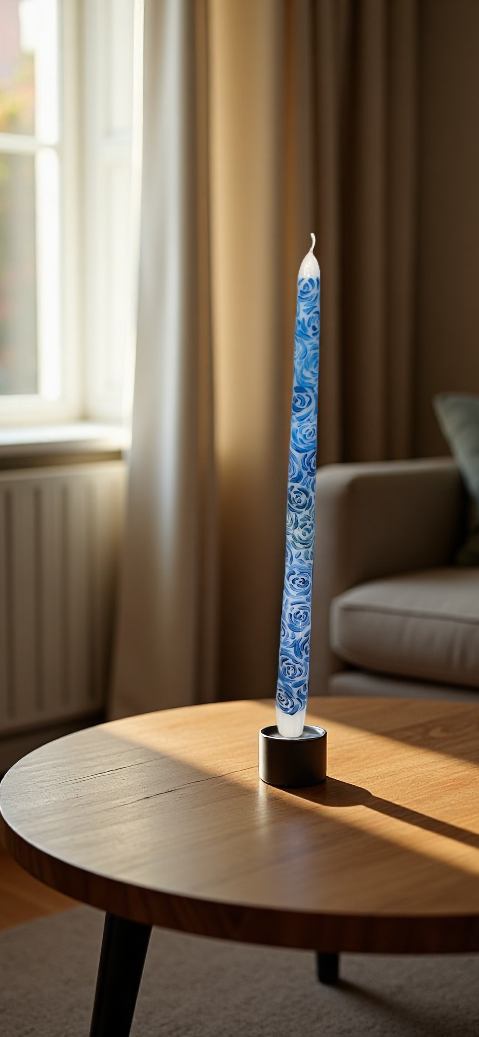 Custom Hand-Painted Taper Candle